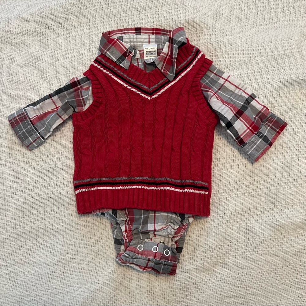 George Red and Gray Kids Matching Set